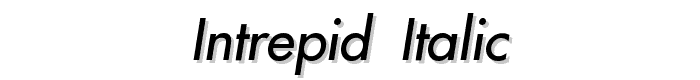Intrepid Italic font